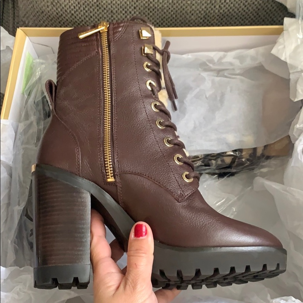 Michael kors lace up boots